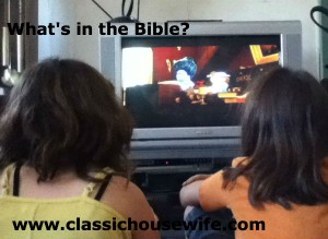 Kids watching What's in the Bible DVD