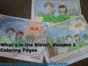 Wha's in the Bible Volume 1 Coloring Pages