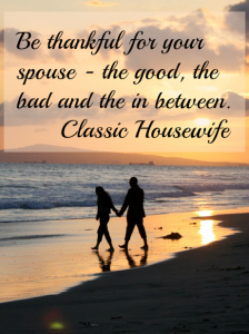 Be thankful for your spouse