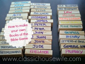 How to Make Books of the Bible Game