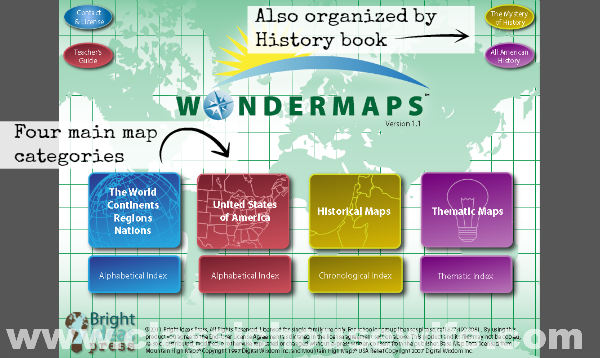 WonderMaps by Region, Time Period, or History Book