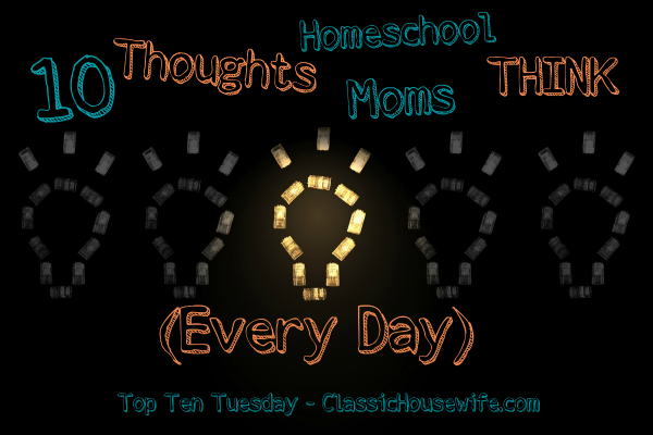 10 Thoughts Homeschool Moms