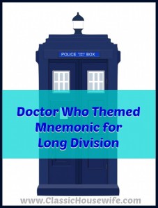 Doctor Who Mnemonic for Long Division