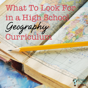 high school geography curriculum