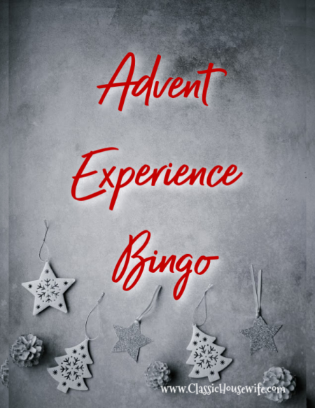advent experience bingo