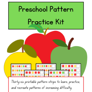 preschool pattern practice kit