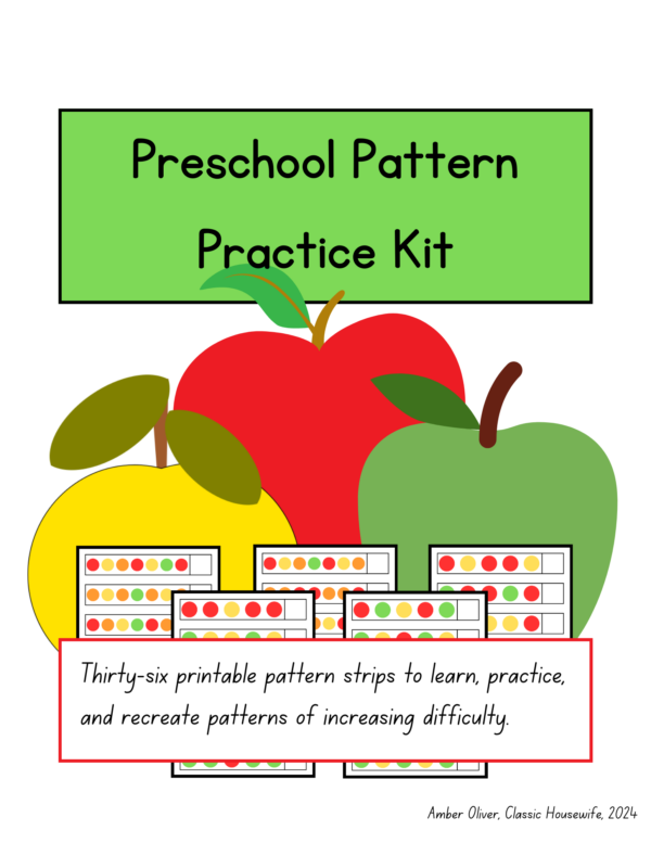 preschool pattern practice kit