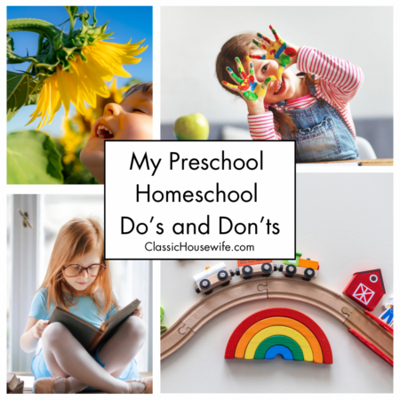 Preschool homeschool do's and don'ts