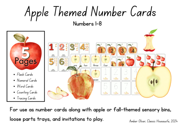 Apple Number Cards