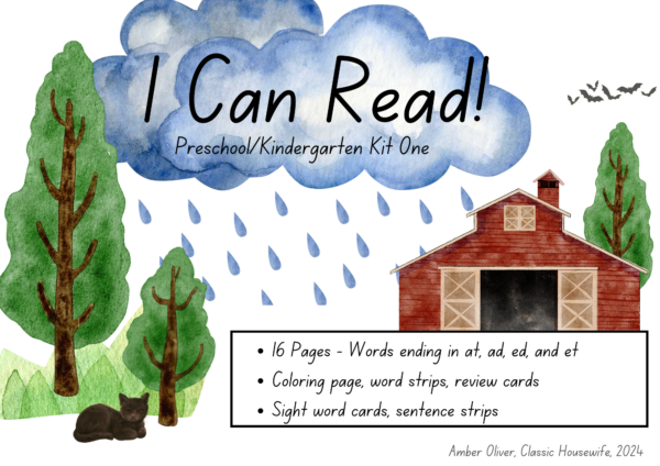 preschool reading kit one