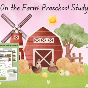 preschool farm study set