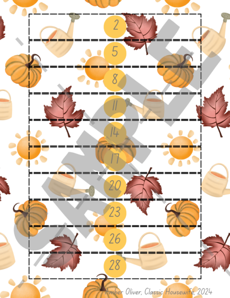 Thanksgiving Paper Chaing Countdown